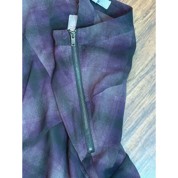 Ruff Hewn Women’s Skirt Large Purple Plaid Handkerchief Style NWT - Picture 4 of 6